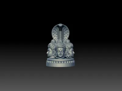 Lord Shiva Face Car Decoration 3D print model