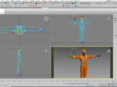 African American Rescuer Rigged Free low-poly 3D model