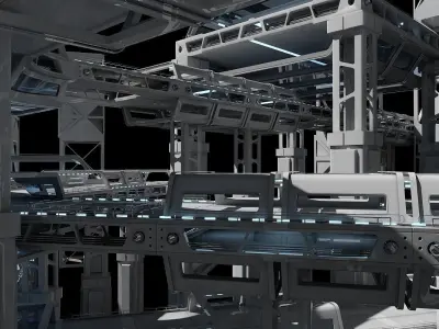 Sci Fi Structure Kit 71 3D model