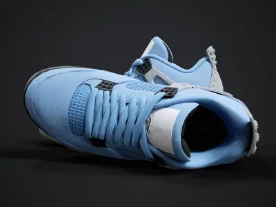 Air Jordan4-retro sneaker-v2 2 Low-poly 3D model