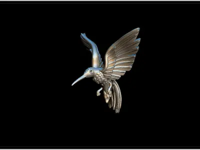 Hummingbird silver 3D print model