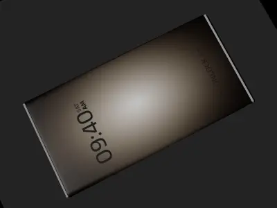 3D Mobile Model Over View Low-poly 3D model