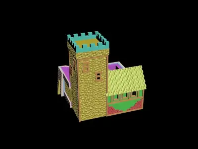 Medieval House 53 3D print model 3D model
