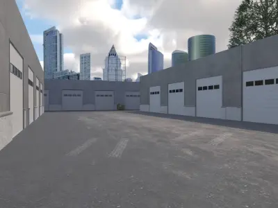 Street alleyway environment  3D model