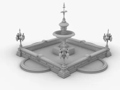 City Hall Park Fountain 3D print model