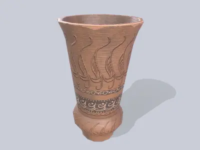Clay pot Low-poly 3D model