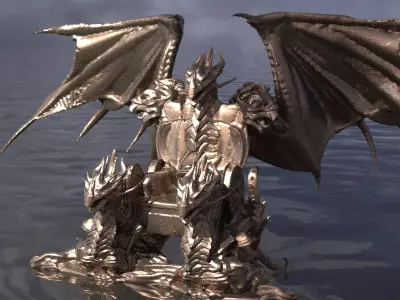 King of dragons Throne 3D 3D model purchase
