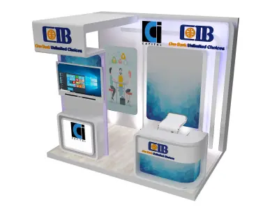  Booth Exhibition Stand a369b 3D model