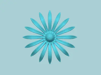 Black Eyed Susan Flower - Molding Artificial EVA Craft 3D print model