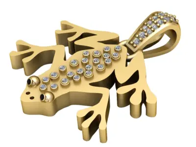 HIP HOP LIZARD PENDANT 3D PRINTABLE MODEL 3D print model
