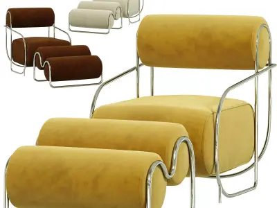 Italian Luxury Relax Chair 3D model