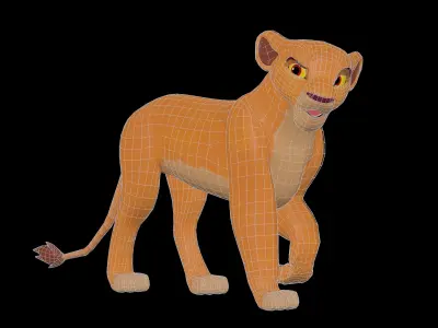 Kiara Lion King Low-poly 3D model