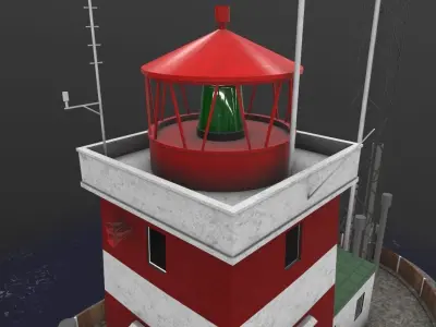 Light House Drogden Low-poly 3D model