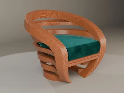 Woodys High Quality Chairs Colletion PBR 008 3D model