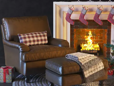 Christmas and New Year set 3D model