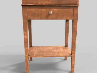 Wooden Table Low-poly 3D model