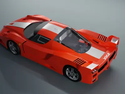 Ferrari FXX Low-poly 3D model