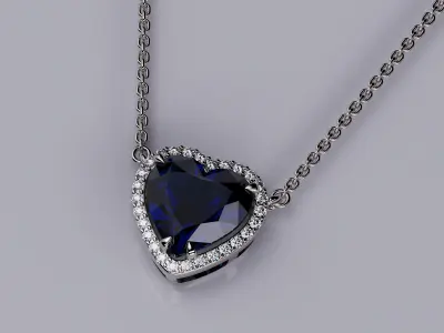 Pendant Heart Style 3D print model