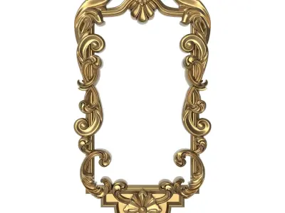 10 carved frames set 3D Model Collection
