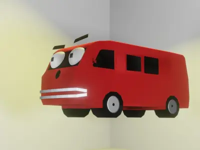 Happy Van Free low-poly 3D model