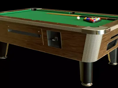 Game Ready Pool Table 3D Model Low-poly 3D model