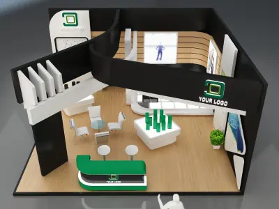 Booth Exhibition Stand a345 3D model