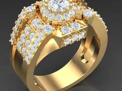 Luxury Men Rings Designs 4MR017 3D print model
