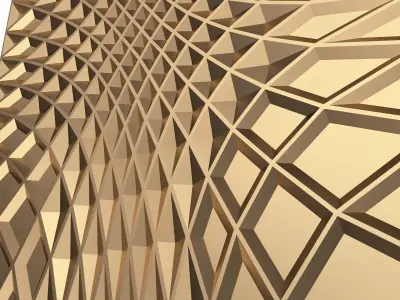 3D Wall Panel 011 Low-poly 3D model
