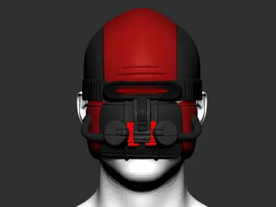 helmet high poly sculpt 3d printable ver 7 3D model 3D model 9