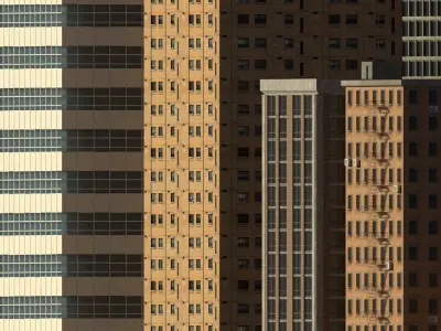 Simple City Buildings Model Pack Free 3D model