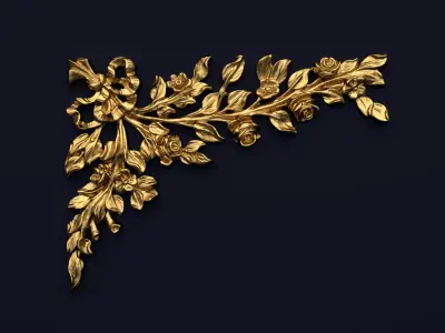 Classic decor ornament v-3D model 54 3D model