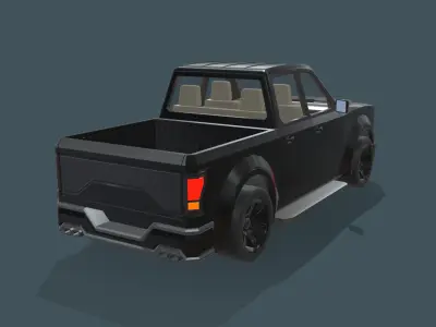 Modern Pickup Truck 1 Low-poly 3D model