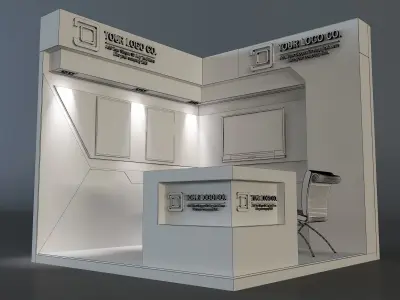 Booth Exhibition Stand a655c 3D model