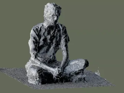 Dragon statue of man Free 3D print model