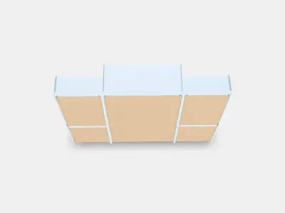 HAUGA Wardrobe combination Low-poly 3D model