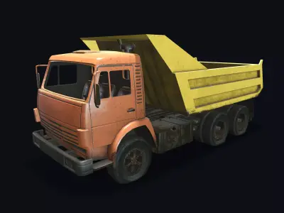 Trash truck PBR Low-poly 3D model