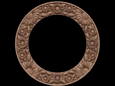 Chamomile flower frame  3D print model 3D print model