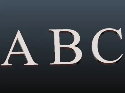 Times New Roman Font 3D print model