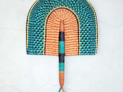 African Handwoven Fan 24 3D model
