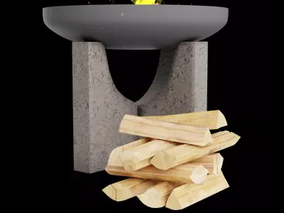 Outdoor Fireplace 3D model