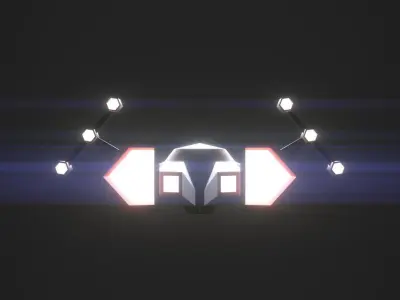 3DP Spaceships Collection - The Koury Low-poly 3D model