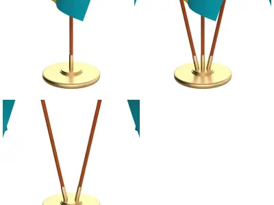 Bahamas Flag Pack 3D model