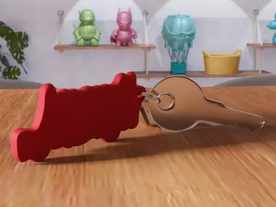 Merry and Bright Always Keychain - 460 3D print model