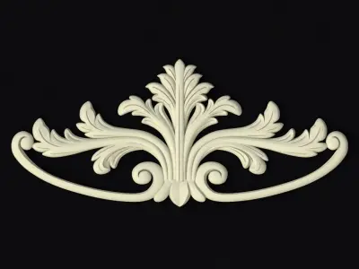 Central decor ornament for furniture 3D model 363