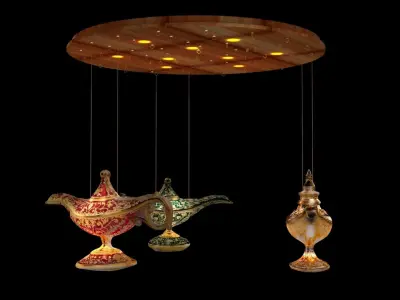 Chinese magic lamp 3D model purchase