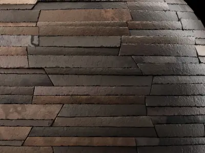 Stone Wall Materials 105- Multi Color Stone Wall- Sbsar Seamless Texture