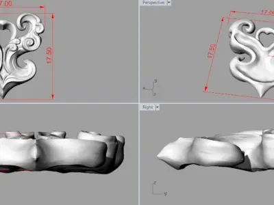 The shape of life Pendant 3D model