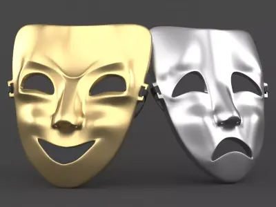 Theatre Masks 3D model