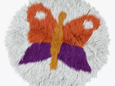 Carpet childrens butterfly 3D model
