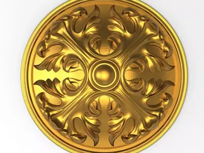 decorative rosette 3D model 2